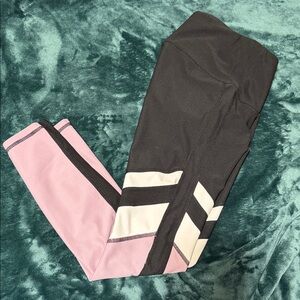Reebok Black and Pink Leggings